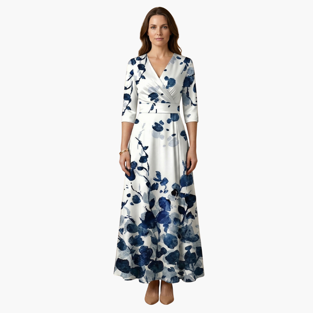 Women’s Printed Wrap Maxi Dress