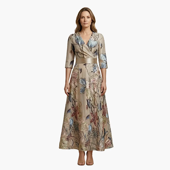 Women’s Printed Wrap Maxi Dress