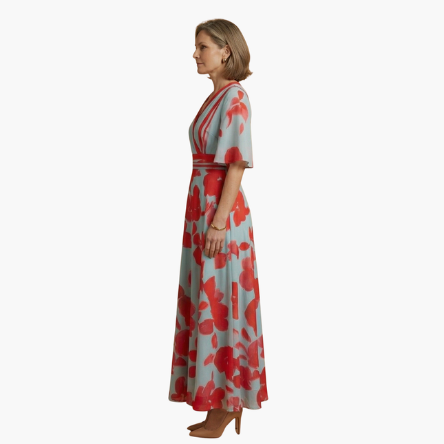 Women’s Printed Wrap Maxi Dress