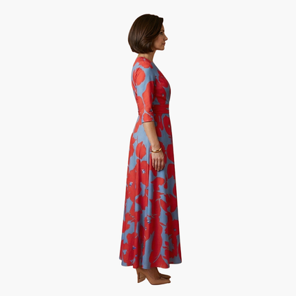 Women’s Printed Wrap Maxi Dress