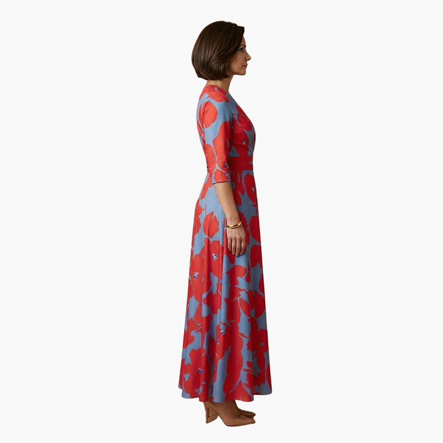 Women’s Printed Wrap Maxi Dress