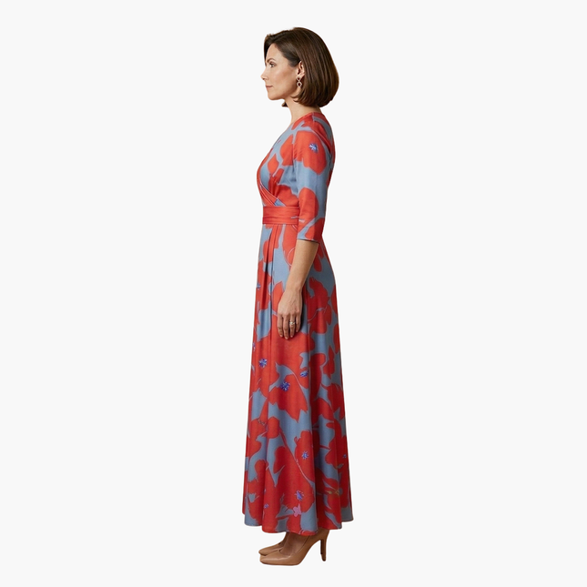 Women’s Printed Wrap Maxi Dress