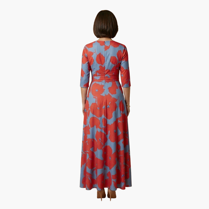 Women’s Printed Wrap Maxi Dress