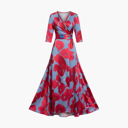 Women’s Printed Wrap Maxi Dress