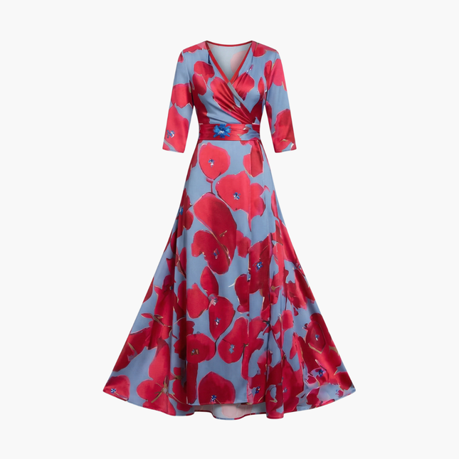 Women’s Printed Wrap Maxi Dress