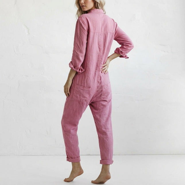 Women’s Relaxed Button-Up Jumpsuit