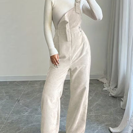 Women’s Ribbed Wide-Leg Jumpsuit