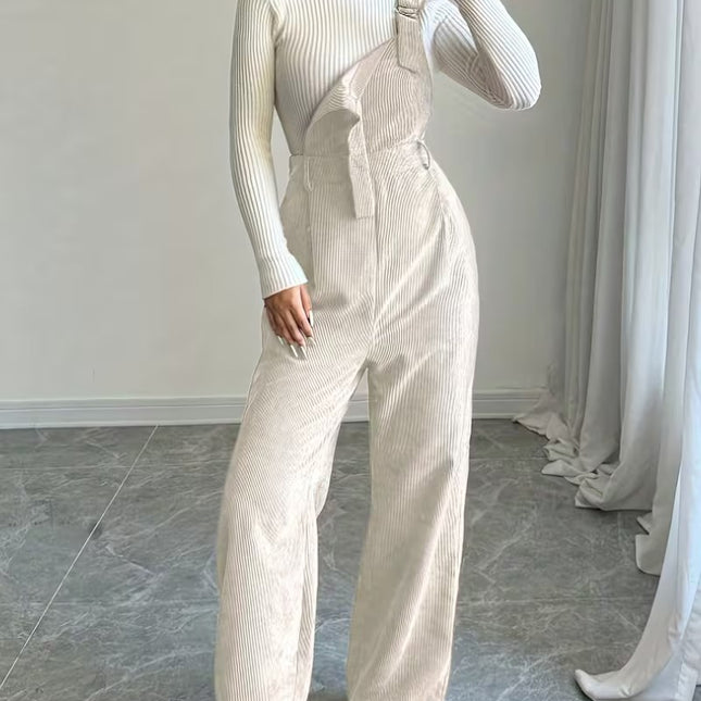 Women’s Ribbed Wide-Leg Jumpsuit