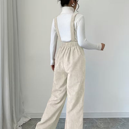 Women’s Ribbed Wide-Leg Jumpsuit