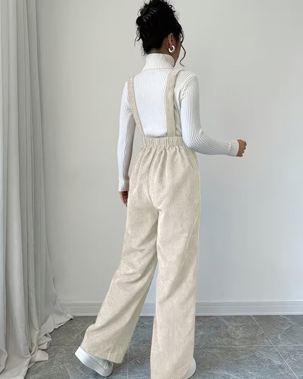 Women’s Ribbed Wide-Leg Jumpsuit