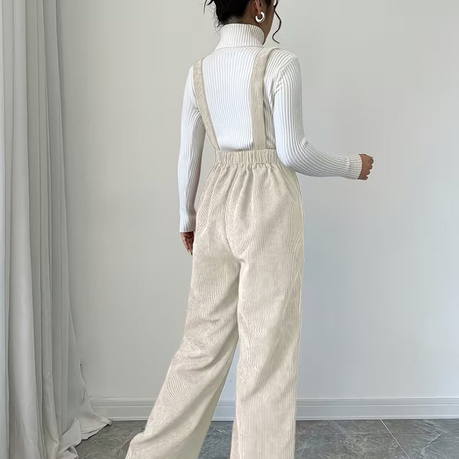 Women’s Ribbed Wide-Leg Jumpsuit