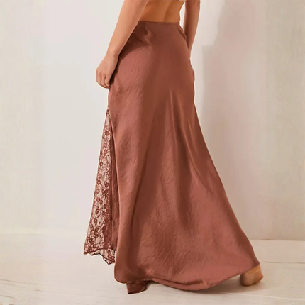 Women’s Satin Draped Midi Skirt