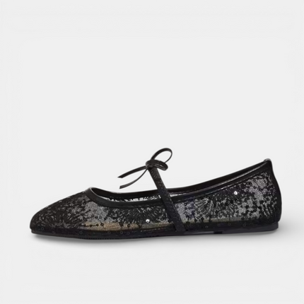 Women’s Sheer Lace Tie Flats