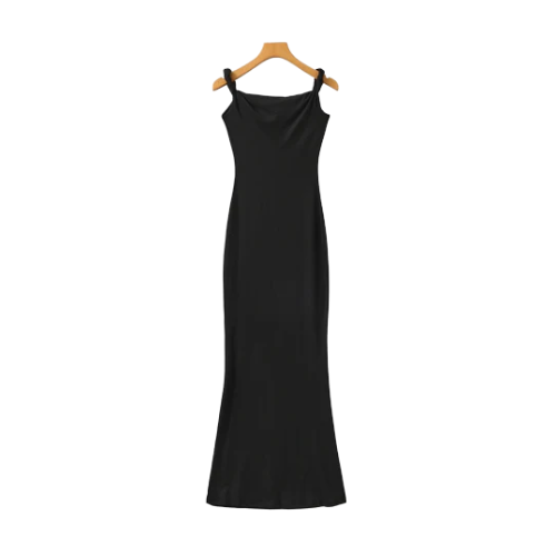 Women’s Sleeveless Maxi Dress with Cowl Neck