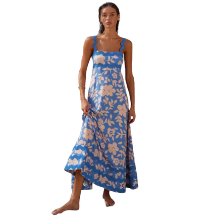 Women’s Sleeveless Printed Maxi Dress