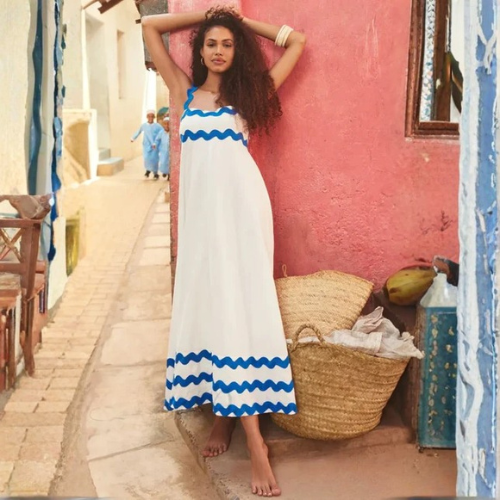 Women’s Sleeveless Printed Maxi Dress