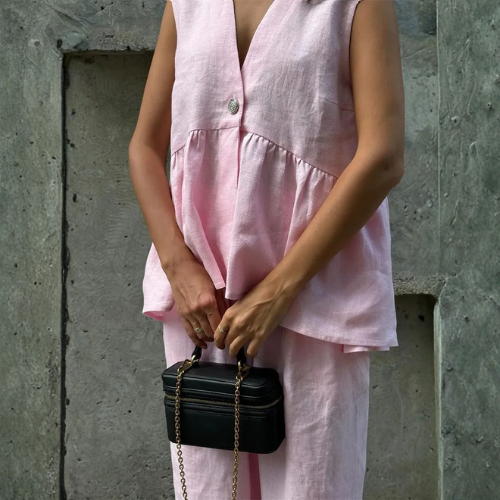 Women’s Sleeveless Top and Wide-Leg Trousers Set