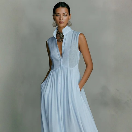 Women’s Sleeveless V-Neck Maxi Dress