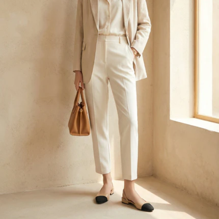 Women’s Slingback Flats with Cap Toe