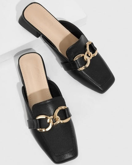 Women’s Square Toe Mule Loafers