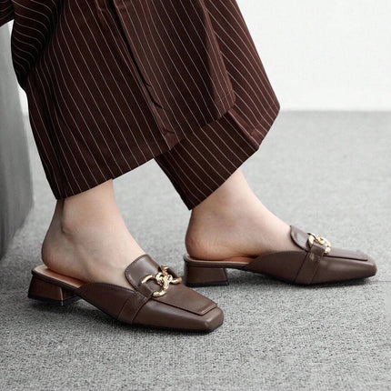 Women’s Square Toe Mule Loafers