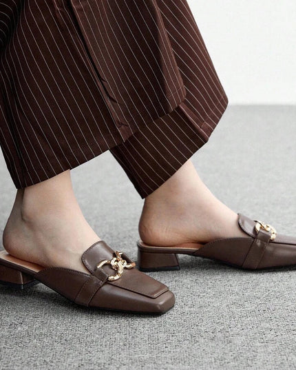 Women’s Square Toe Mule Loafers
