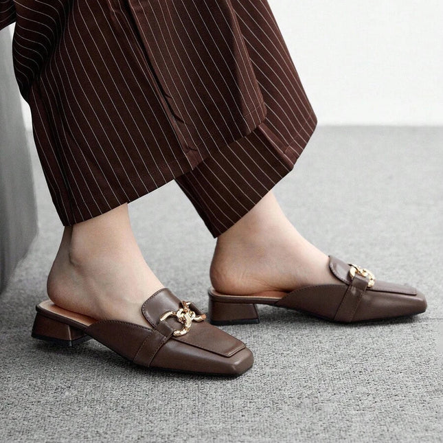 Women’s Square Toe Mule Loafers