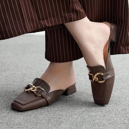 Women’s Square Toe Mule Loafers
