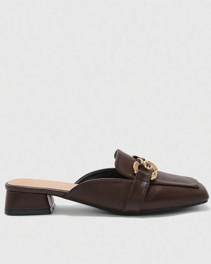Women’s Square Toe Mule Loafers