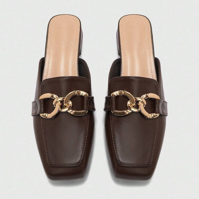 Women’s Square Toe Mule Loafers