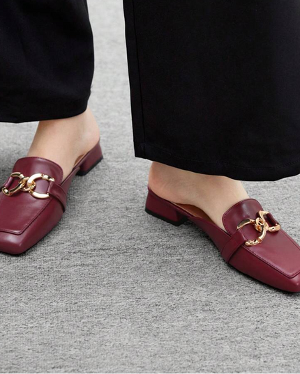 Women’s Square Toe Mule Loafers