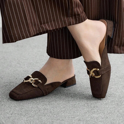 Women’s Square Toe Mule Loafers