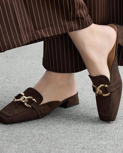 Women’s Square Toe Mule Loafers