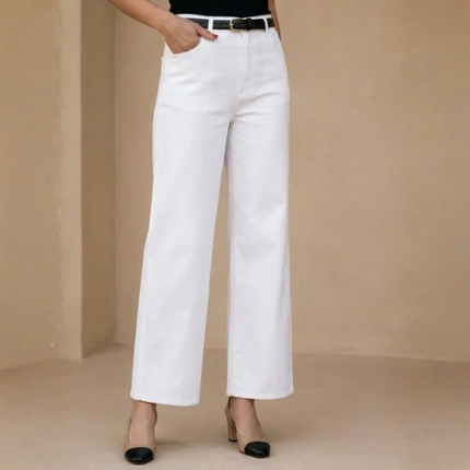 Women’s Straight-Leg Trousers with High Waist