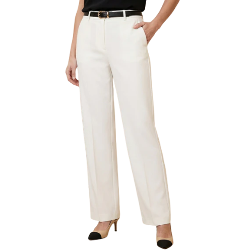Women’s Straight-Leg Trousers with High Waist