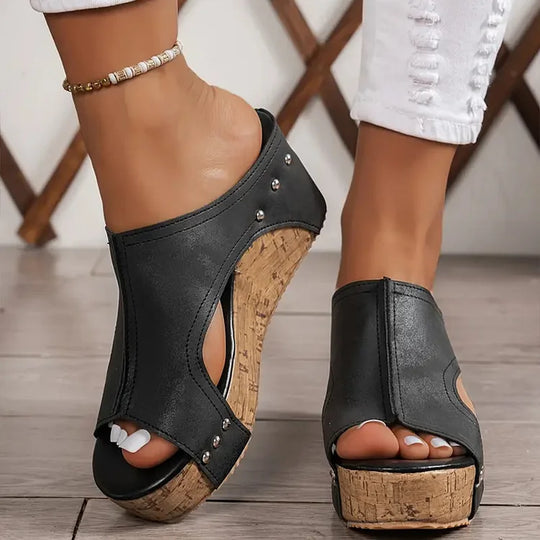 Women’s Studded Platform Slide Sandals