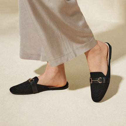 Women’s Textured Horsebit Mule Shoes