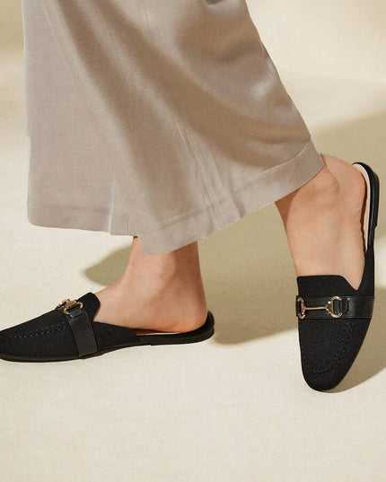 Women’s Textured Horsebit Mule Shoes