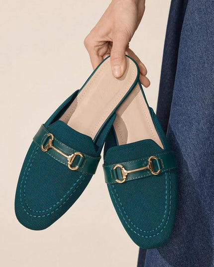 Women’s Textured Horsebit Mule Shoes