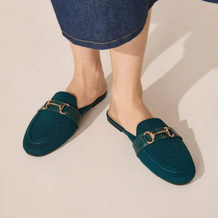 Women’s Textured Horsebit Mule Shoes