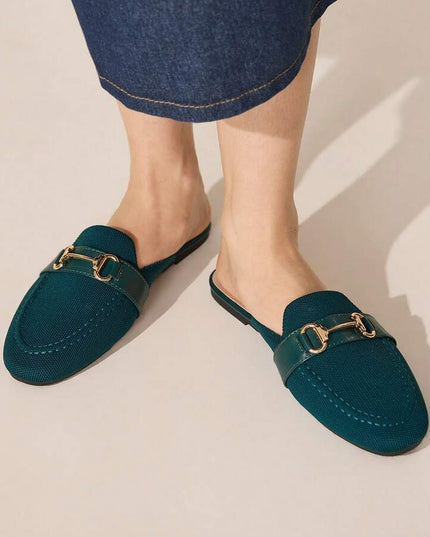 Women’s Textured Horsebit Mule Shoes