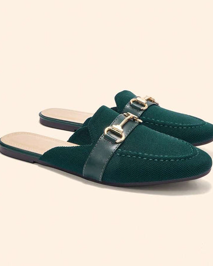 Women’s Textured Horsebit Mule Shoes