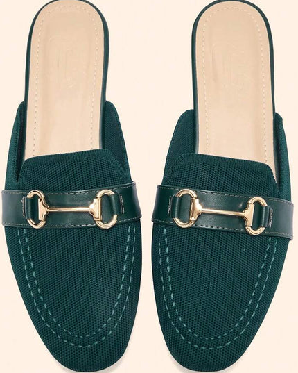 Women’s Textured Horsebit Mule Shoes