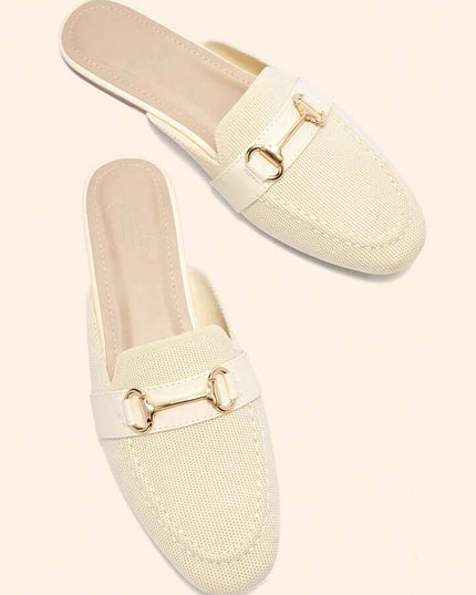 Women’s Textured Horsebit Mule Shoes