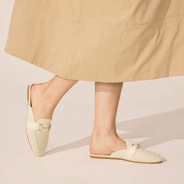 Women’s Textured Horsebit Mule Shoes