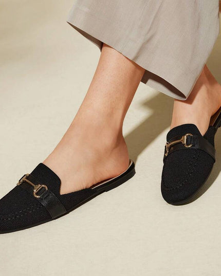Women’s Textured Horsebit Mule Shoes