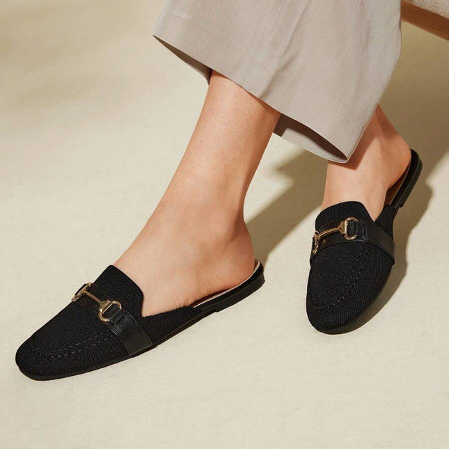 Women’s Textured Horsebit Mule Shoes
