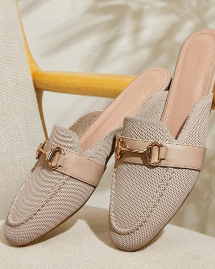 Women’s Textured Horsebit Mule Shoes