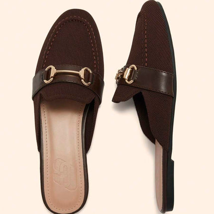 Women’s Textured Horsebit Mule Shoes