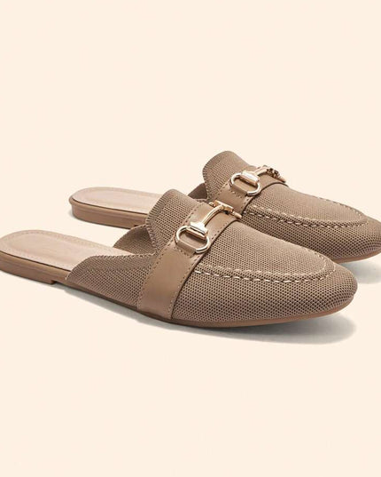 Women’s Textured Horsebit Mule Shoes